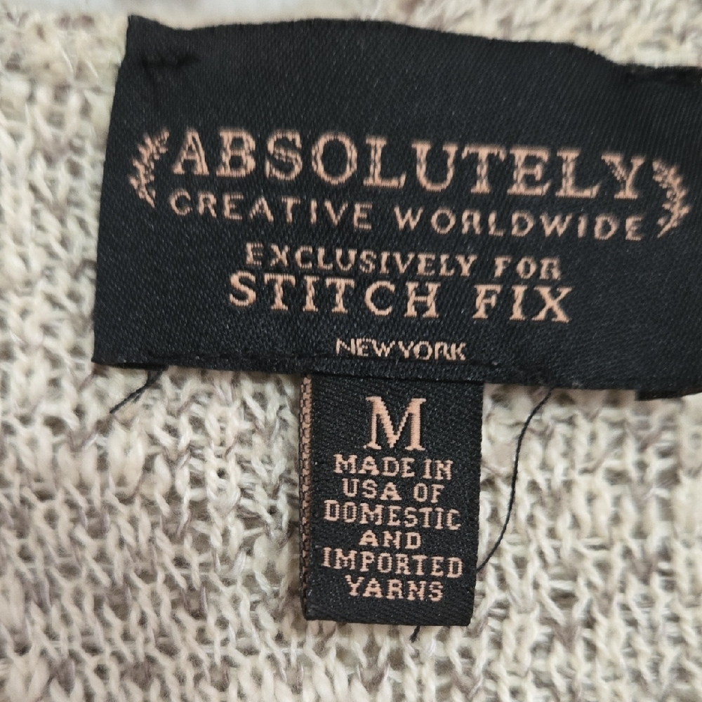 Absolutely Creative Worldwide Beige Cardigan Swea… - image 2